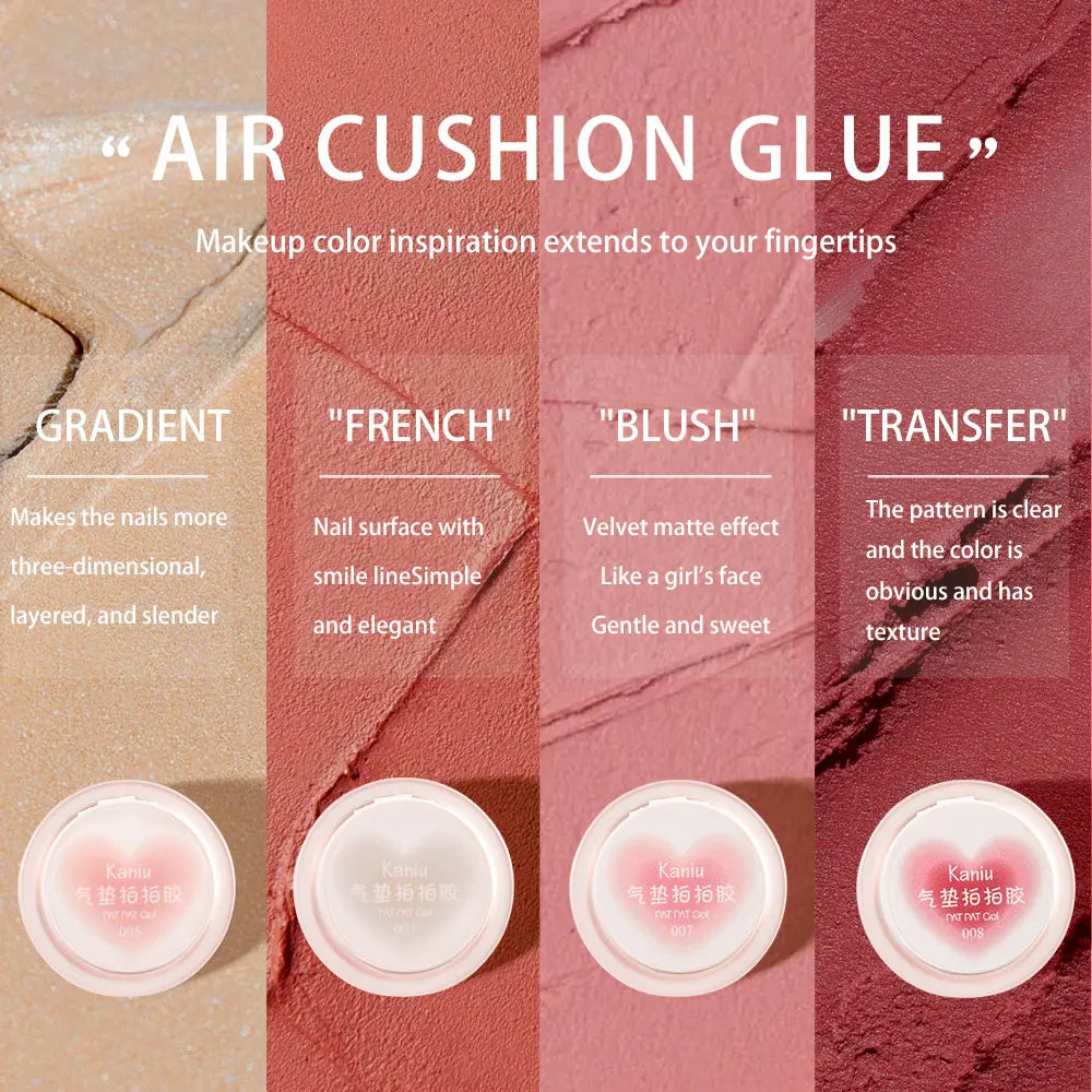 Kaniu 1pc Nail Polish Glue Pink Color Nail Art Air Cushion Patting Glue High Saturation Gypsum Painting Glue For DIY Home Salon