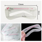 10PCS Women Eyebrow Card Reusable High Durability Eyebrow Stencil Grooming Shaper Template Eye Makeup Tools Stickers