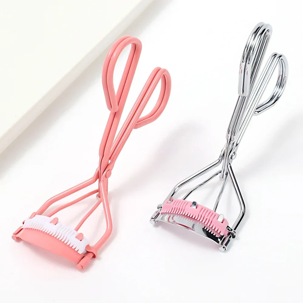 1PC Lady Professional Stainless Steel Eyelash Curler with Comb Tweezers Curling Eyelash Clip Cosmetic Eye Makeup Beauty Tools