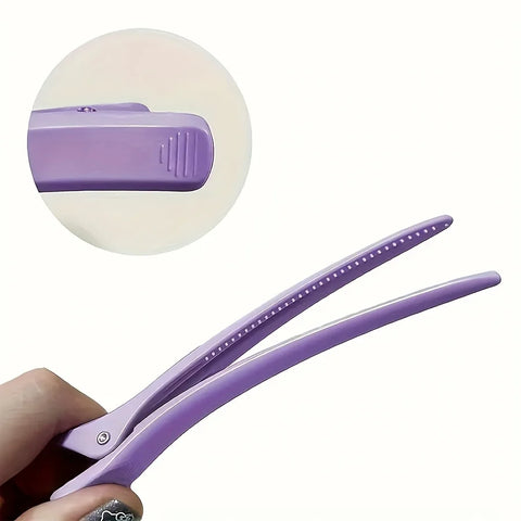 6pcs Non-Slip  Font Hair Clips | Professional Salon and Home Hair Styling Division, Silicone Tape, Suitable for Hairdressers