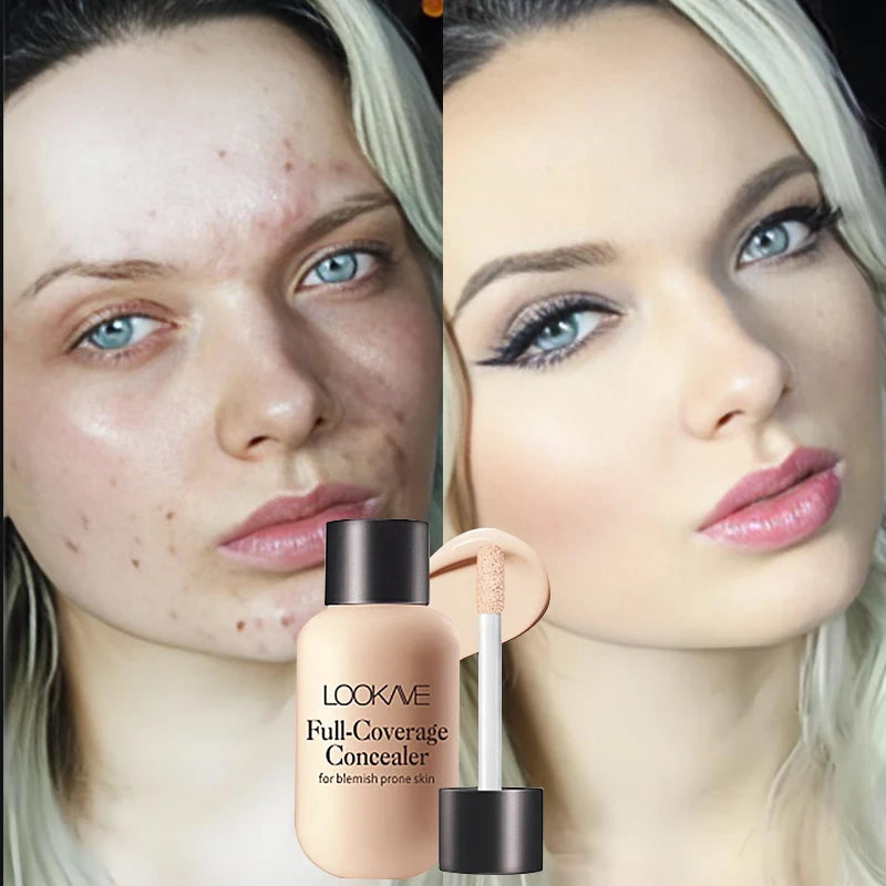 Full Cover Liquid Concealer Cream Makeup Moisturizing Eye Dark Circles Cream Face Foundation Waterproof Make Up Base Cosmetics
