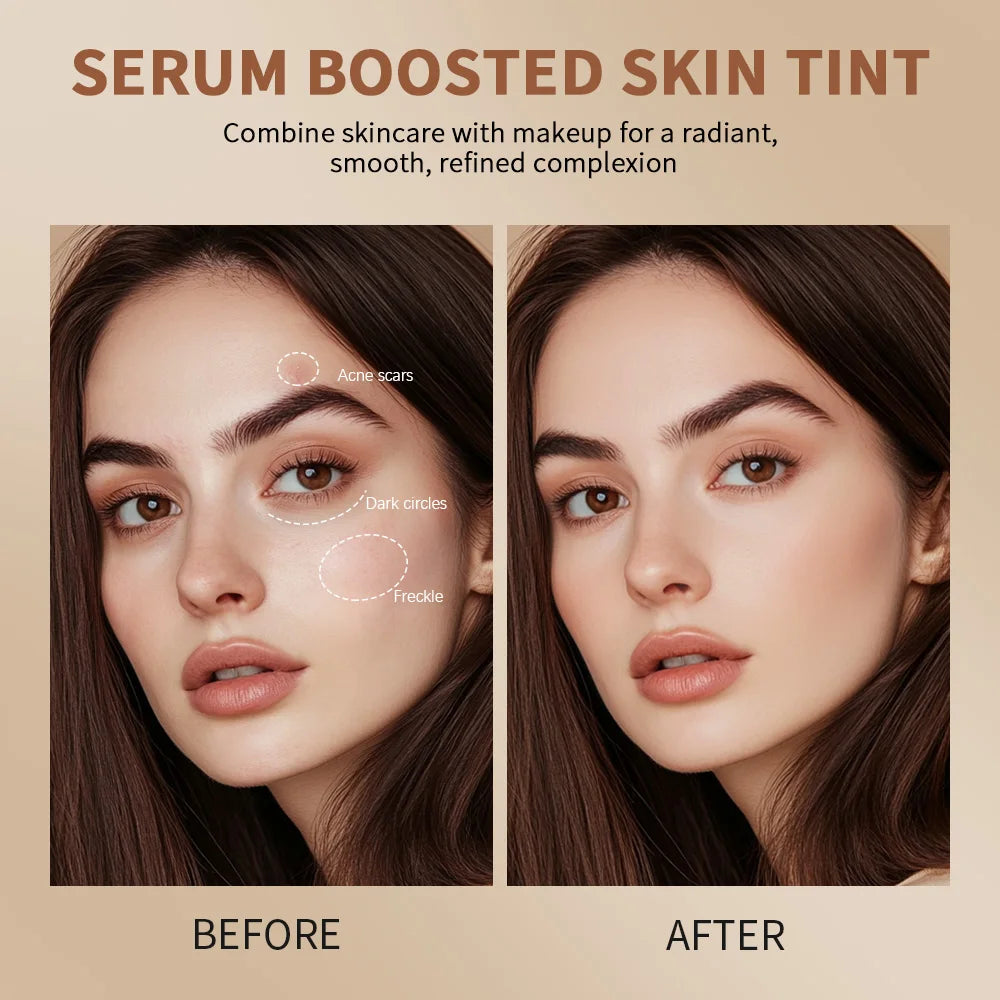 Eraser Foundation Stick Stick Serum Boosted Skin Tint Foundation Stick Smooth Plumper Hight Coverage Travel Flawless Foundation
