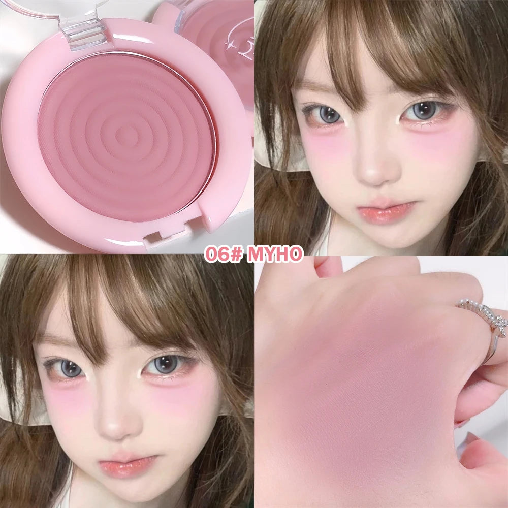 Monochrome Milk Peach Face Blush Pallete Mineral Pigment Cheek Blusher Powder Makeup Professional Contour Shadow Pink Blusher