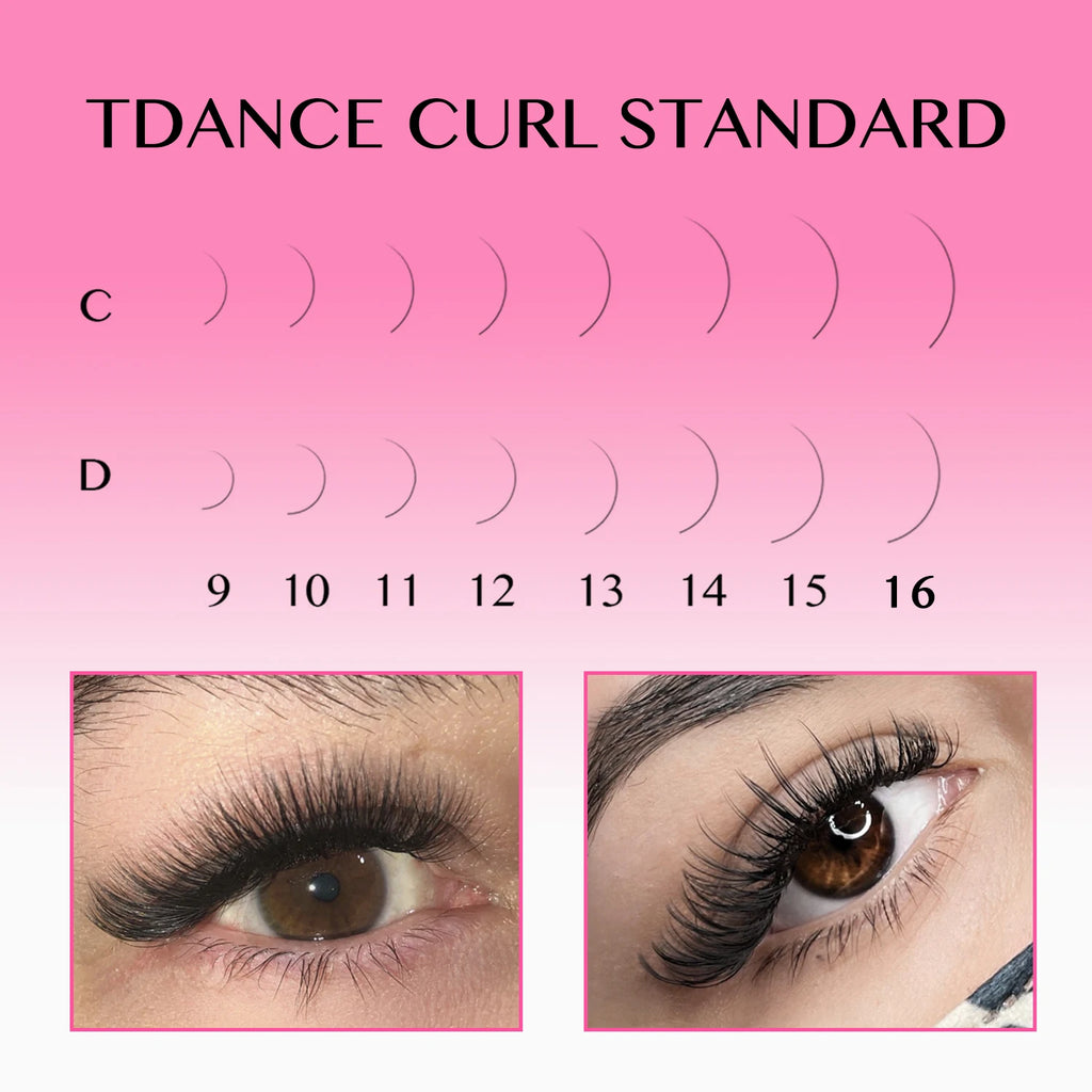TDANCE 500 Fans Loose Fan Lashes Eyelash Extensions 5D 6D 8D 10D Pointy Base Premade Medium Stem Sharp Thin Russian VolumeLash