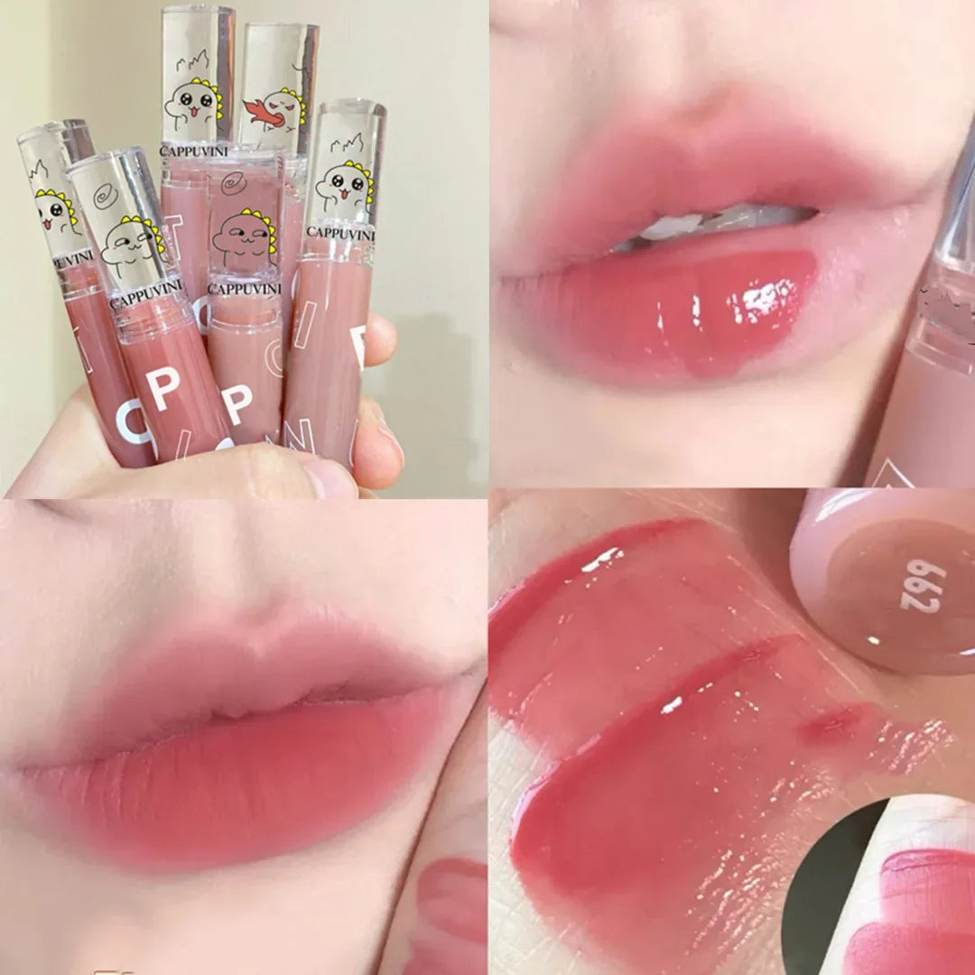Moisturizing Gloss Plumping Lip Gloss Lip Plumper Makeup Glitter Nutritious Liquid Lipstick Cherry Jelly Oil Clear Lip Gloss