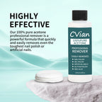 Containing 100% Acetone Nail Polish Remover, Quick Acting Formula Is Suitable for Gel, Dipping Powder and Acrylic Nail, Salon