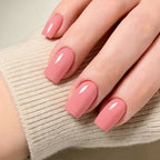 Artificial Press On Fake Nails Glossy Wine Red False Nail Long Square Reusable DIY Lady Fingernail Tip Manicure Tools