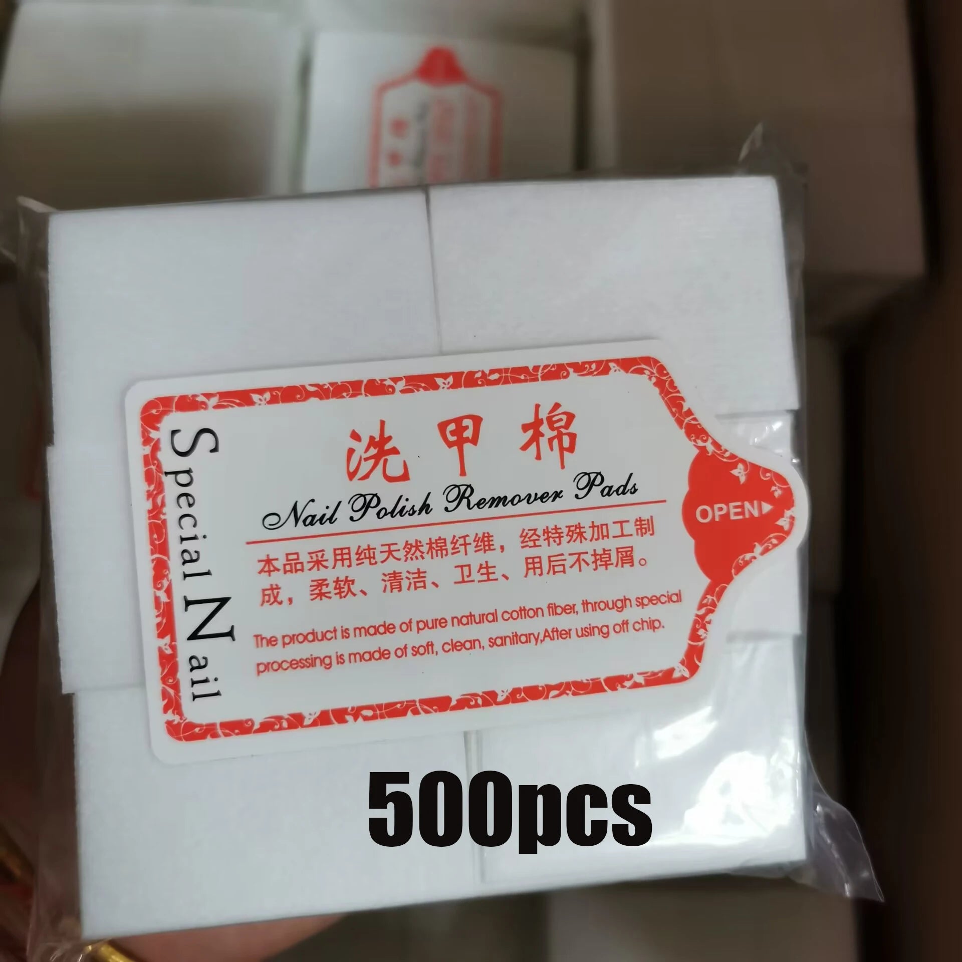 1000/500/200/180/100Pcs Profession 100% Cotton Pads For Nail Wipe Lint-Free Nail CottonGel Polish RemoverNail Art Cleaning Tools