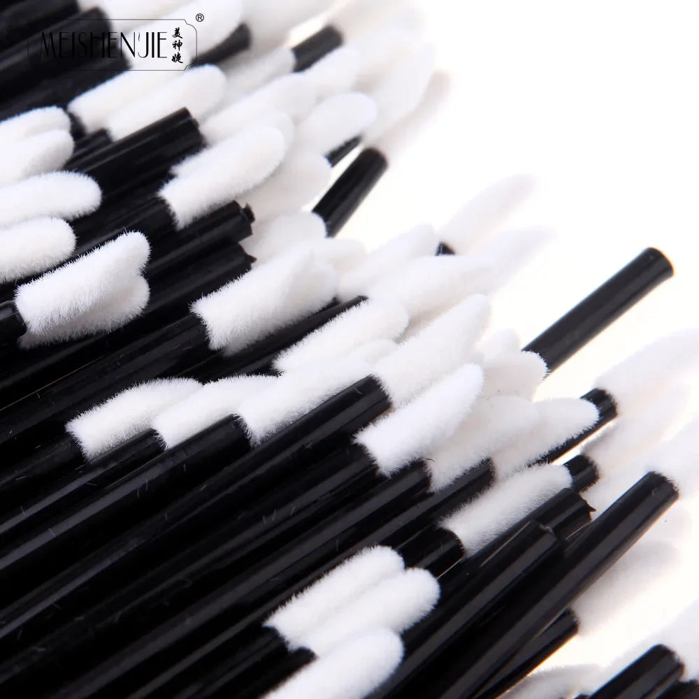 MEISHENJIE 50/500/1000pcs Lip Brushes Makeup Mascara Wands Lipstick Micro Brushes Applicators Cleaner for Eyelash Extension Tool