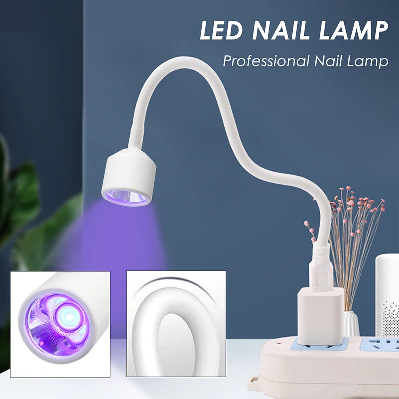 Mini Nail Dryer UV LED Nail Lamp Foldable USB Curing Lights Desk Lamp For Nail Gel Polish Quick Dry Nail Art Dryer Manicure Tool