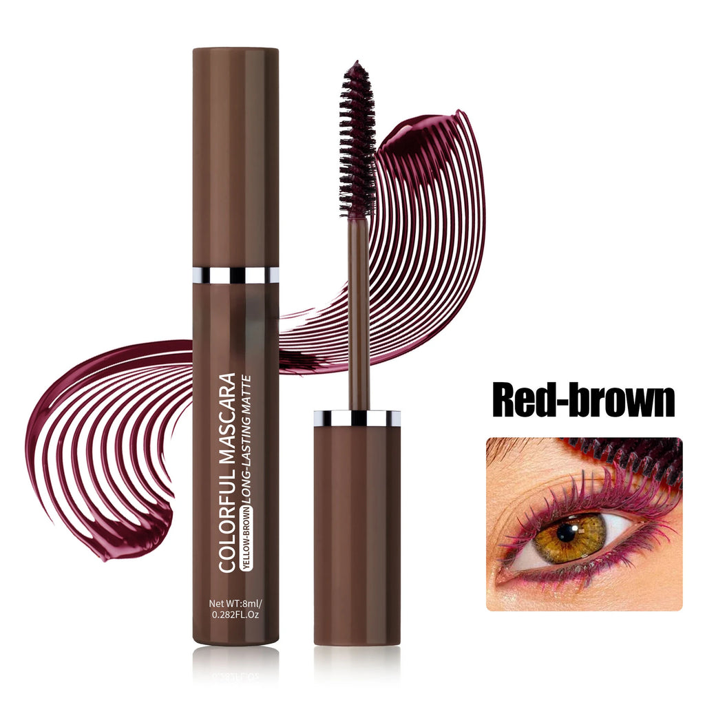 Colored Mascara Eyelashes Blue Pink Green Colorful Waterproof Mascara Charming Long Lasting Curling Mascara Eye Christmas Makeup
