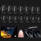 120/140pcs Almond Stiletto False Nail Tips Clear Soft Fake Nails Extension For Home DIY Nail Salon Manicure Press On Nails