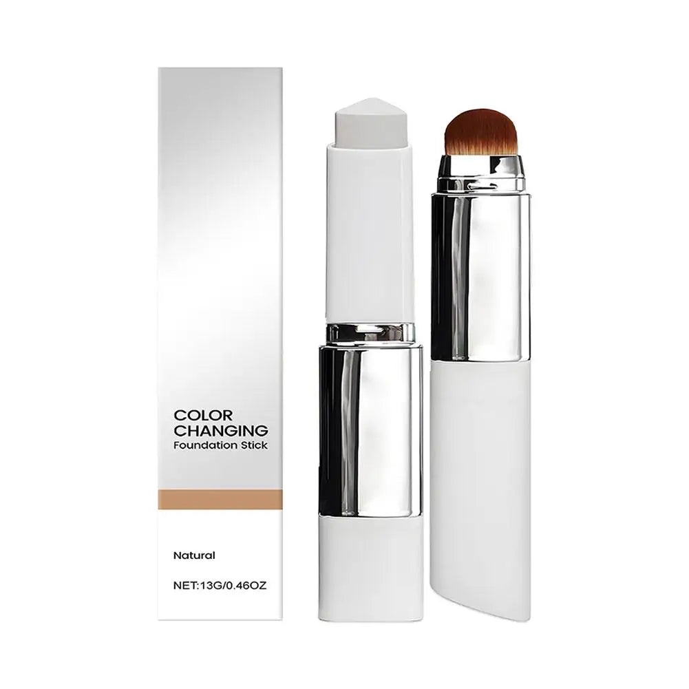 Two-in-one Color-changing Foundation Stick Lightweight Hydrating Brightening Matte Moisturizing Foundation Concealer Makeup