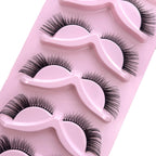 Natural Eyelashes Fake Eyelashes, Transparent Stem, Invisible Fake Mink Eyelashes, Thin Stripes, Cat Eyes, Thin Straps, Soft
