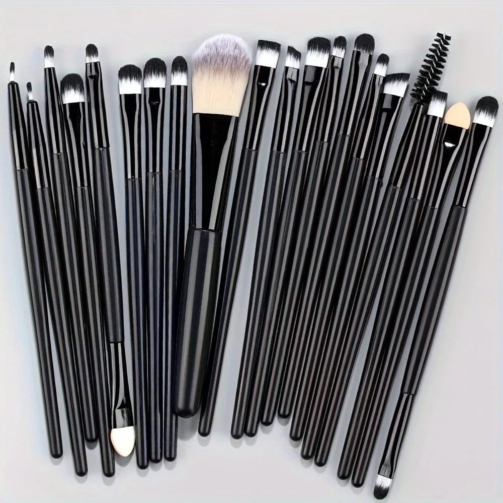 20-Piece Luxury Makeup Brush Collection - Premium Vegan Brush Set for Flawless Foundation, Contouring, Eyeshadow, and More, with
