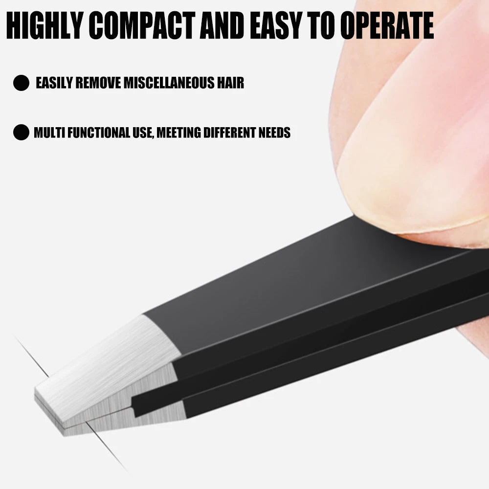 6/8PCS Eyebrow Tweezers Set Professional Stainless Steel Tweezer With Eyebrow Knife Scissors For Beauty Facial Hair Removal Tool
