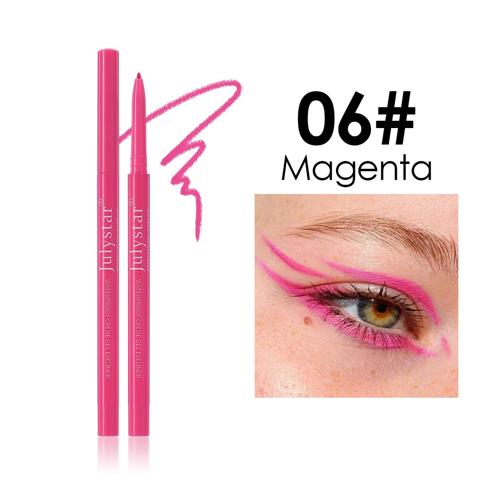1PC White Matte Eyeliner Gel Pen Long Lasting Waterproof Eye Liner Pencil Quick-drying Non-smudge Eye Makeup for Women Cosmetics