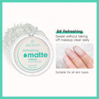 GECOMO Mattifying Compact Powder 12H Long Last Oil Control Silky Matt Makeup Setting Powder Translucent For All Skin Tones