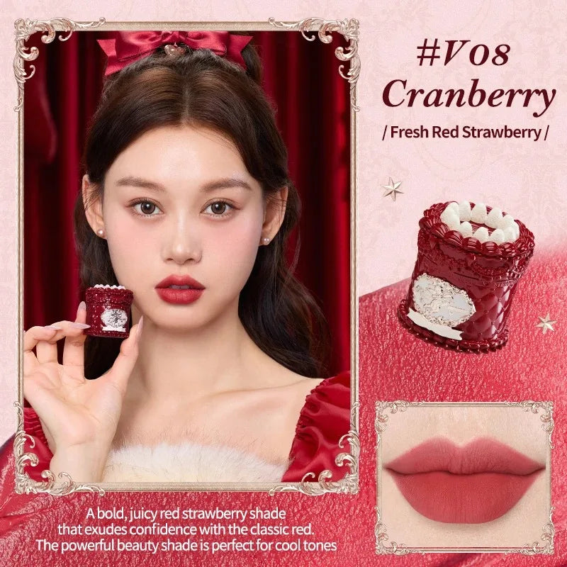 Flower Know Strawberry Rococo Cloud Liquid Lipstick Cream Lip Glaze Matte Milk Tea korean Makeup Long Lasting Lipgloss