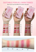 Lakerain 2in1 Cream & Powder Blush Palette Natural Long-lasting High Pigment Blush Makeup Pan Clear Vitality Girl Blush Palette