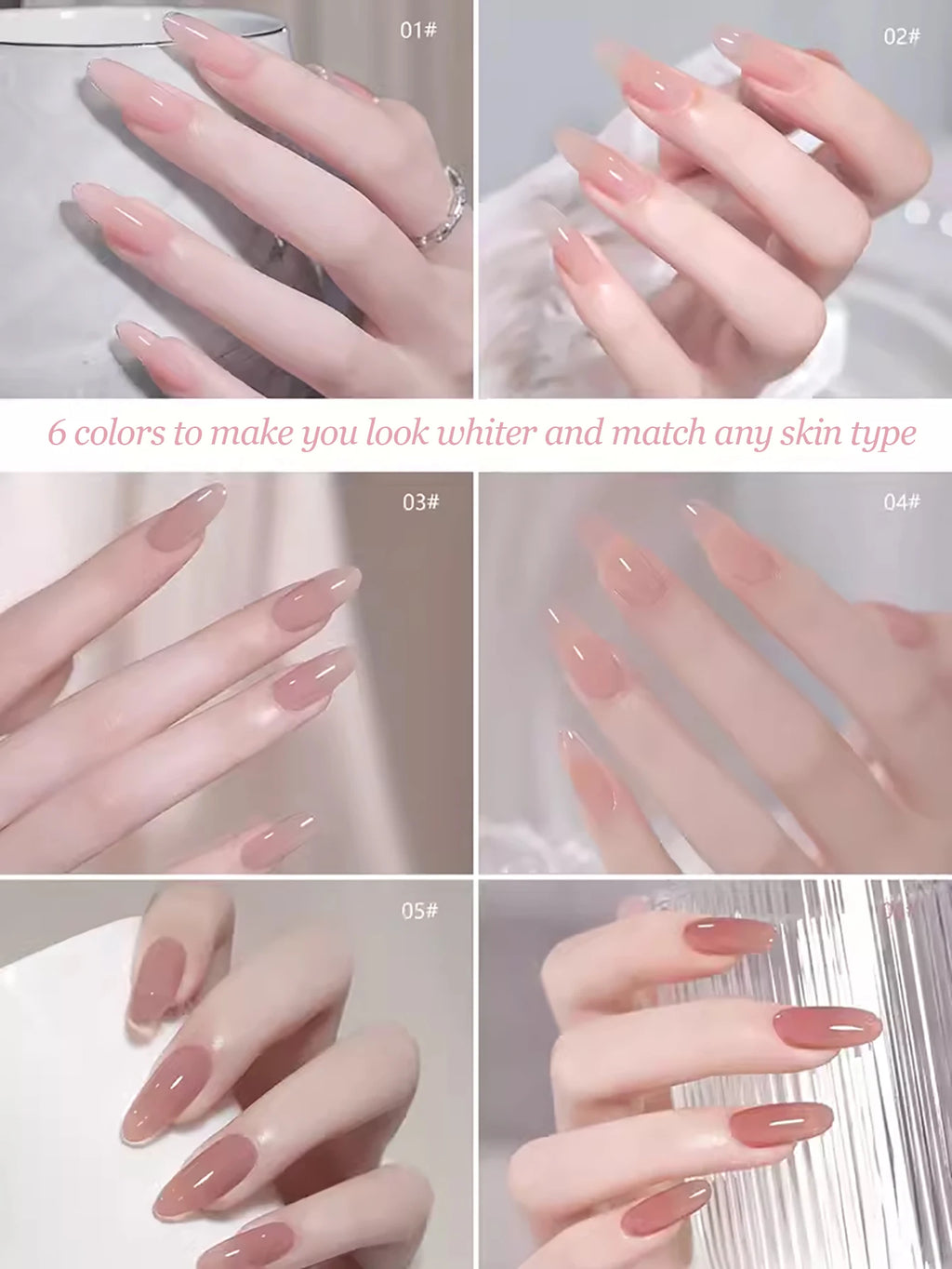 1-30pcs PSK Nude Pink Color Nail Art Ice Transparent Bare Color Nail Enamel 2026 New Net Red Popular White Gel Nail Polish