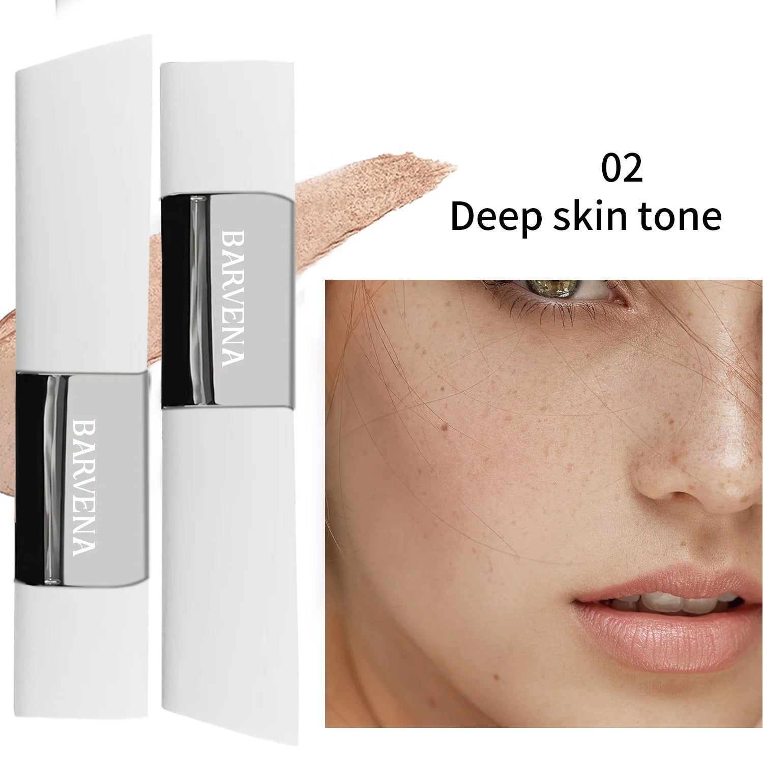 2-in-1 Color-Changing Foundation Stick - Lightweight Moisturizing Formula, Skin-Fit Coverage for All Skin Types