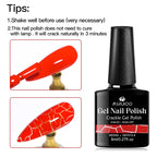 6pc Crackle Gel Nail Polish Set Quick Dry Nail Supplies Varnishes Hybrid Semi Permanent Soak Off Manicure for Nails Design