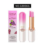 OMGA Color-Changing Lip Balm Jelly Lipstick Moisturizing Waterproof Hydrating Temperature-Sensitive Peach Flavor,Smooth Lips