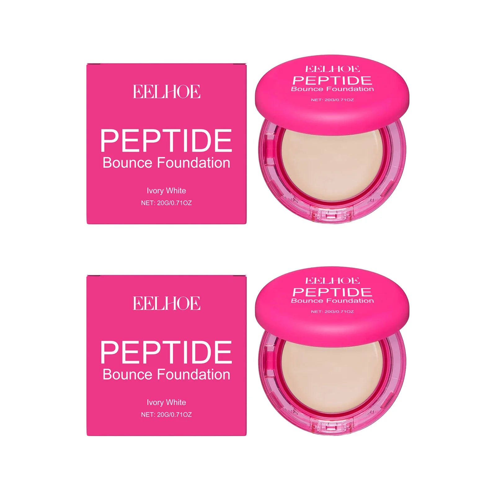 Peptide Bounce Balm Foundation Lasting Full Coverage Concealer Covers Spot Blemishes Brightening Oil Control Makeup Base Cream