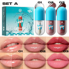 Mini Velvet Matte Lip Gloss Set, 3pc/4pcs Non-Fading, Non-Stick Cup, Long-Lasting Fruit Scented Lip Tint, Smooth and Lightweight