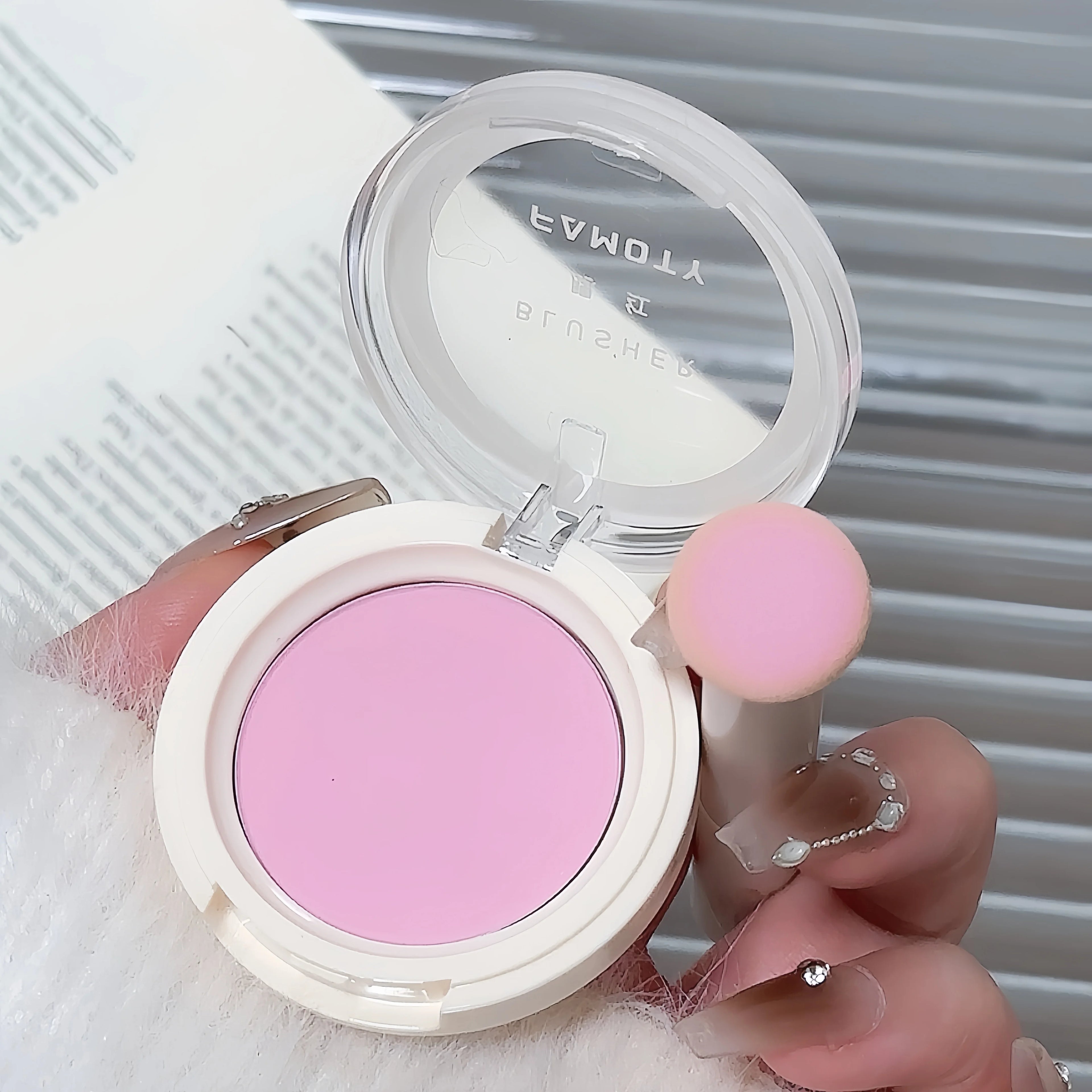 2024 Monochrome Face Blush Palette Longlasting Waterproof Pressed Powder Matte Blush for Contouring Cheeks Travel Cosmetics