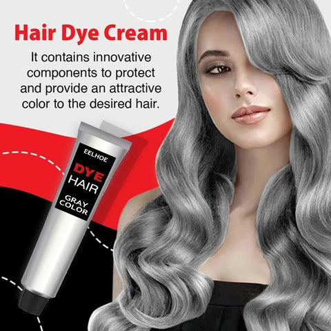 EELHOE Gray Hair Dye Cream Dye Shampoo Covering Primary Color Easy To Get Started Professional Hair Dye Cream For Women Men