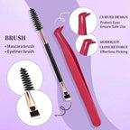 ISEEN DIY Eyelash Extension Kit Cluster Mix Eyelashes Full Set Lashes Kit with Lash Bond & Seal and Eyelash Tweezers and Brush