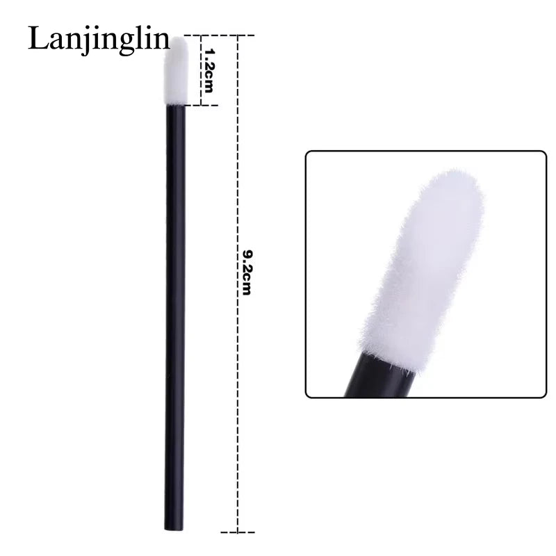 Lanjinglin Wholesale 50-1000pcs Lip Brushes Cosmetic Lip Brush Lipstick Lip Glossy Wands Cleaner Applicator Makeup Brush Tool