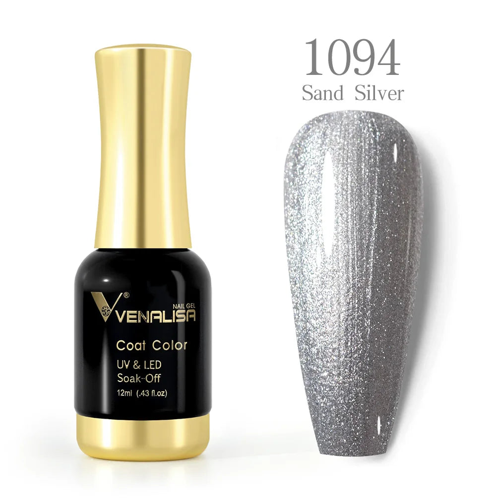 Venalisa 12ml Platinum Gel Nail Polish Super Shiny Effect Nail Gel Perfect Soak off UV&LED Nail Color Foil Chrome Gel Polish