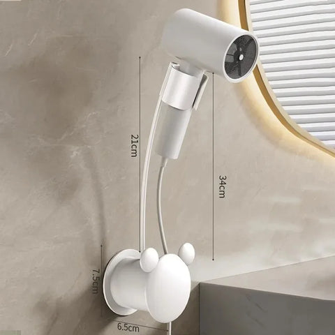 Hair Dryer Holder No Need To Hold Adjustable Wall Hanging Free Of Hands No need To Punch Holes Universal Air Duct Storage Rack