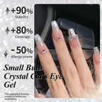 10Ml Cat Magnetic Eye Gel Nail Polish, Silver Platinum Cat Magnetic Gel, Sparkle Glitter Magnetic Soak Off U v Nail Gel