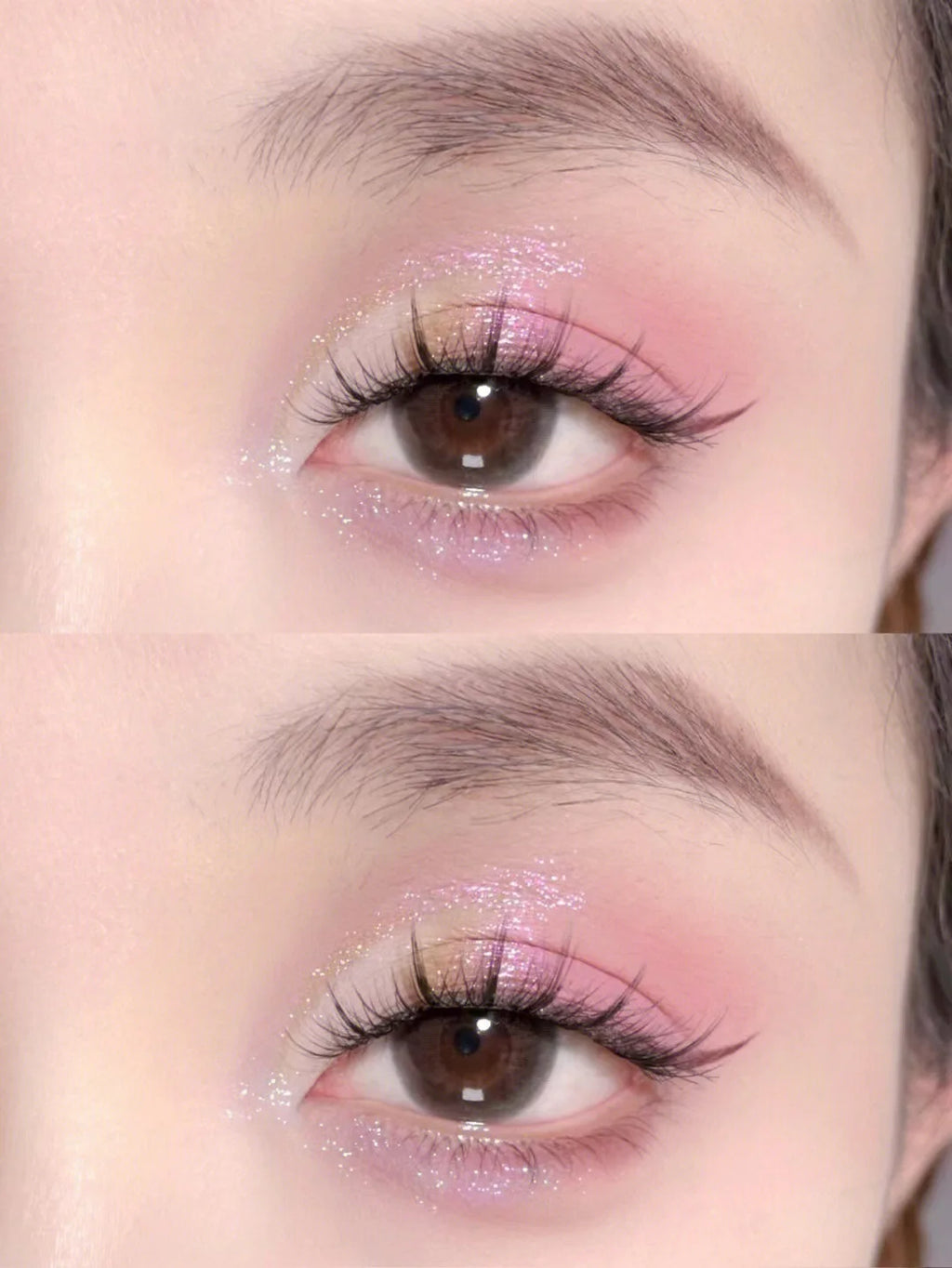 3pcs Set - 3 Colors Chameleon Eyeshadow: Pink, Micro Glitter Purple, Cyan, Chameleon Glitter Eyeshadow Long Lasting Eye Makeup