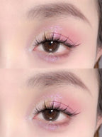 3pcs Set - 3 Colors Chameleon Eyeshadow: Pink, Micro Glitter Purple, Cyan, Chameleon Glitter Eyeshadow Long Lasting Eye Makeup