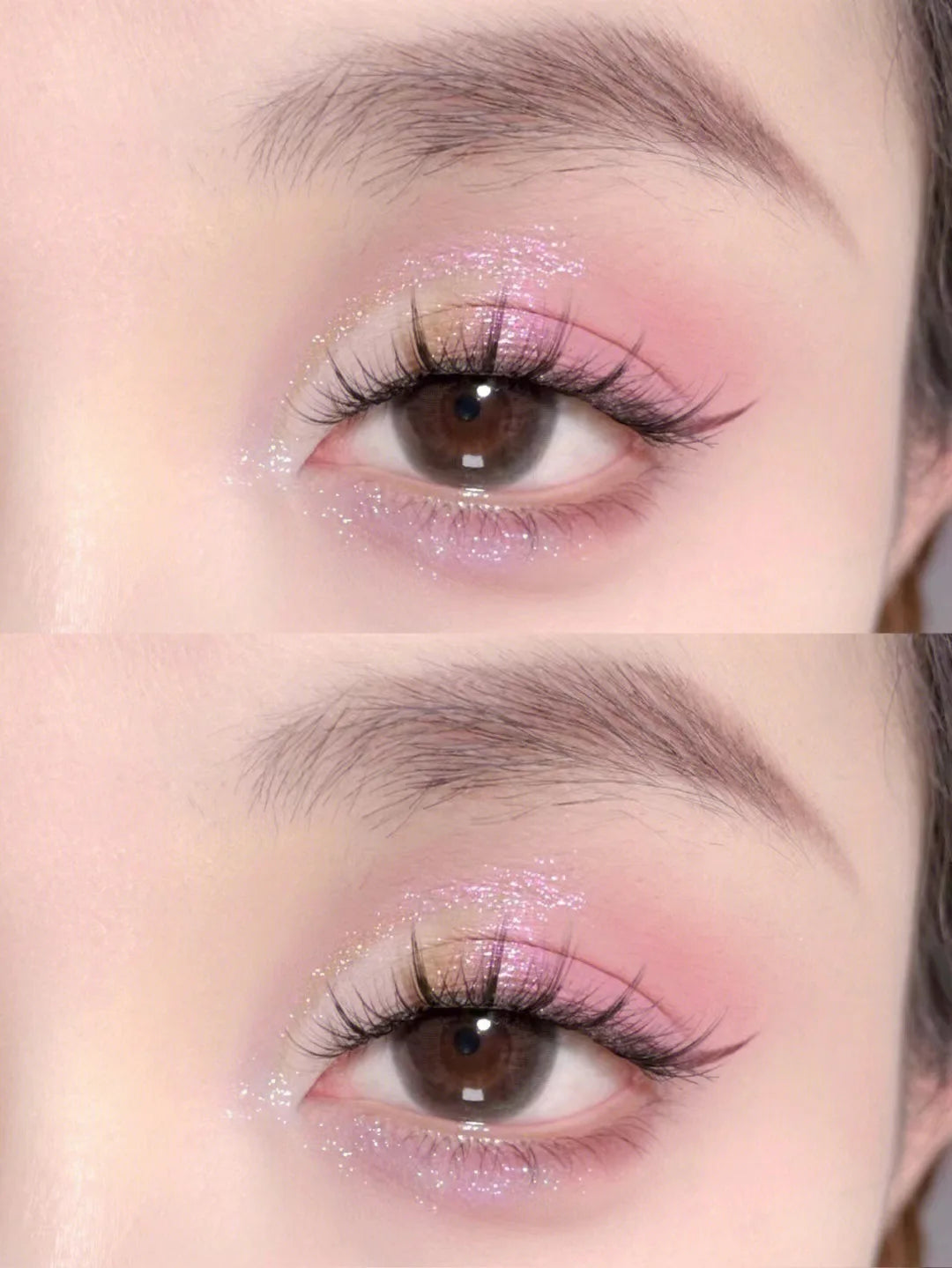 3pcs Set - 3 Colors Chameleon Eyeshadow: Pink, Micro Glitter Purple, Cyan, Chameleon Glitter Eyeshadow Long Lasting Eye Makeup