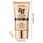 SPF50+ Gold Snail Sunscreen BB Cream Whitening Foundation Concealer Moisturizing Long Lasting Even Skin Tone Makeup Base Primer