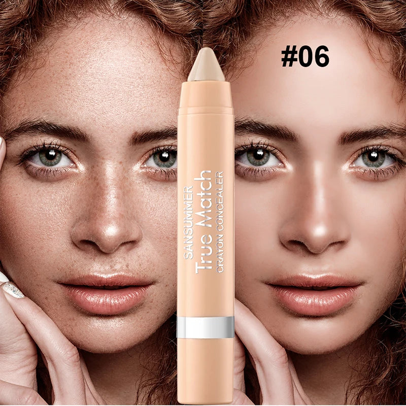 SANSUMMER LIGHT SENSE CRAYON CONCEALER Moisturizing eye concealer Covers wrinkles and dark circles Long-lasting waterproof