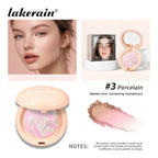 Demi Matte Natural Finish Baked Brighten Color Correcting Powder Foundation Buildable Light to Coverage Oil Control Makeup
