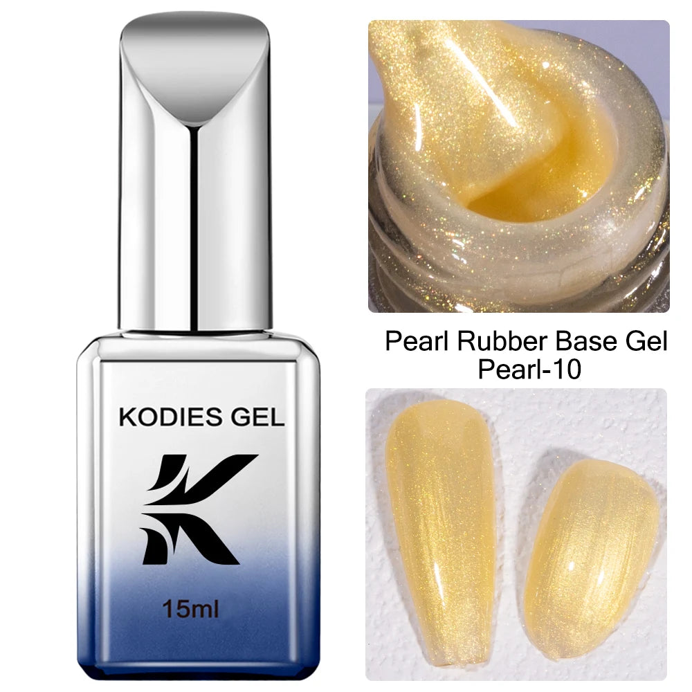 KODIES GEL Professional Nail Gel Polish Natural Camouflage Rubber Base Gel Color Pearl Semi Permanent UV/LED Hybrid Gel Varnish