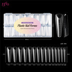 BNG Nail Dual Forms for Poly Extension Gel Nail Forms for Builder Gel Reusable 15 Sizes Acrylic Nail Molds Sets for Manicure