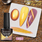 PUETNE 7.5ML Amber Moonlight Cat Magnetic Gel Nail Polish Winter Nails Jelly Glass Cat Eye Soak Off UV Semi-Permanent Varnish