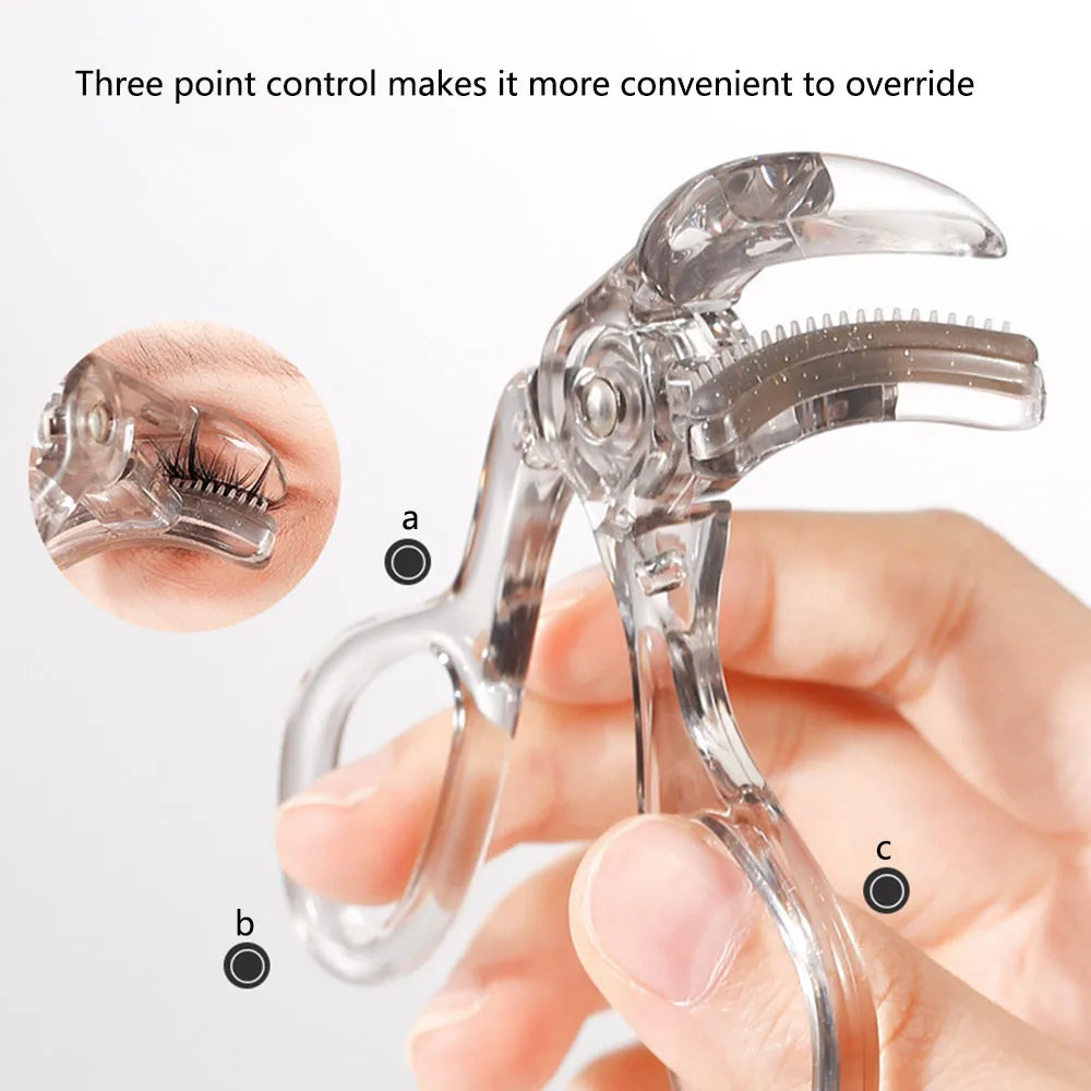 1pc Eyelash Curler with Comb Wide Clip Eyelashes Curler Portable Shaping and Lasting Curling Eyelash Clip Tools Natural Curl