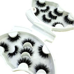 HBZGTLAD 5/8 Pairs of Natural Russian Striped Mink Lashes 3D False Lashes Volume Wavy False Lashes Eyelash Extensions Makeup