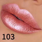 19 colors glitter lipstick hydrating red pink sparkling shine lip color highly pigmented lip tints metallic finish lip makeup