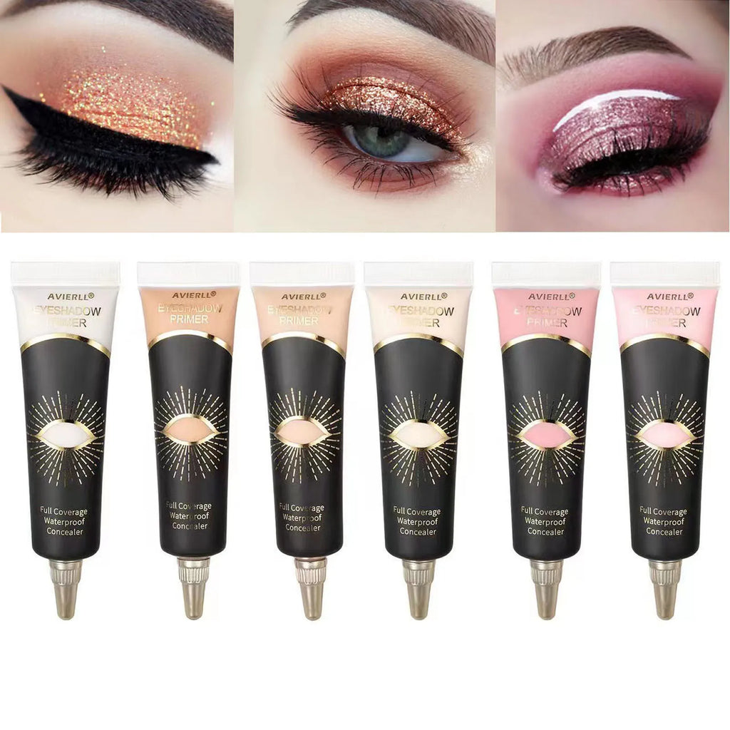 Long-Lasting Matte Eyeshadow Primer: Waterproof, Full-Coverage Eye Makeup Base in Medium Cream Form